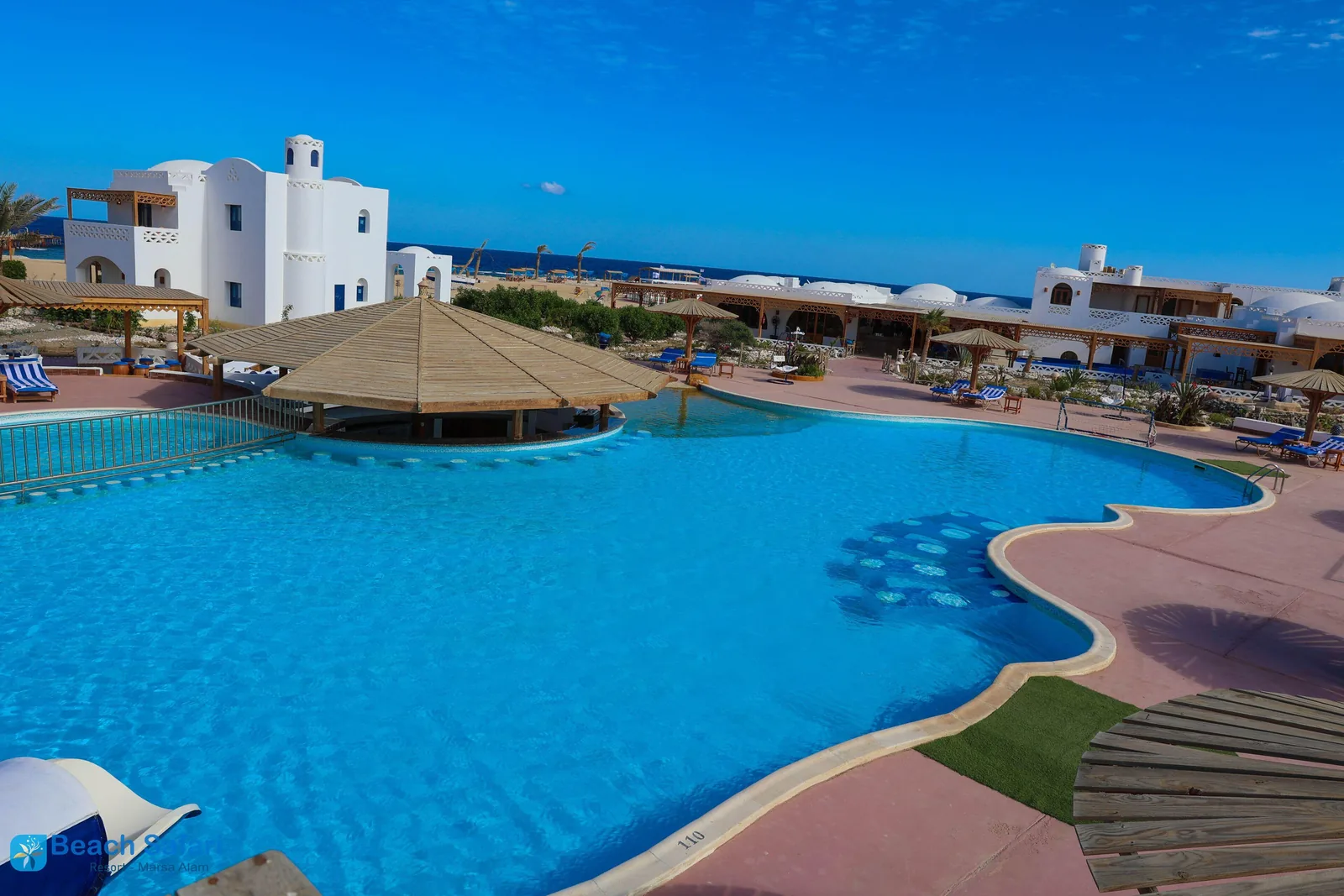 Large outdoor resort swimming pool