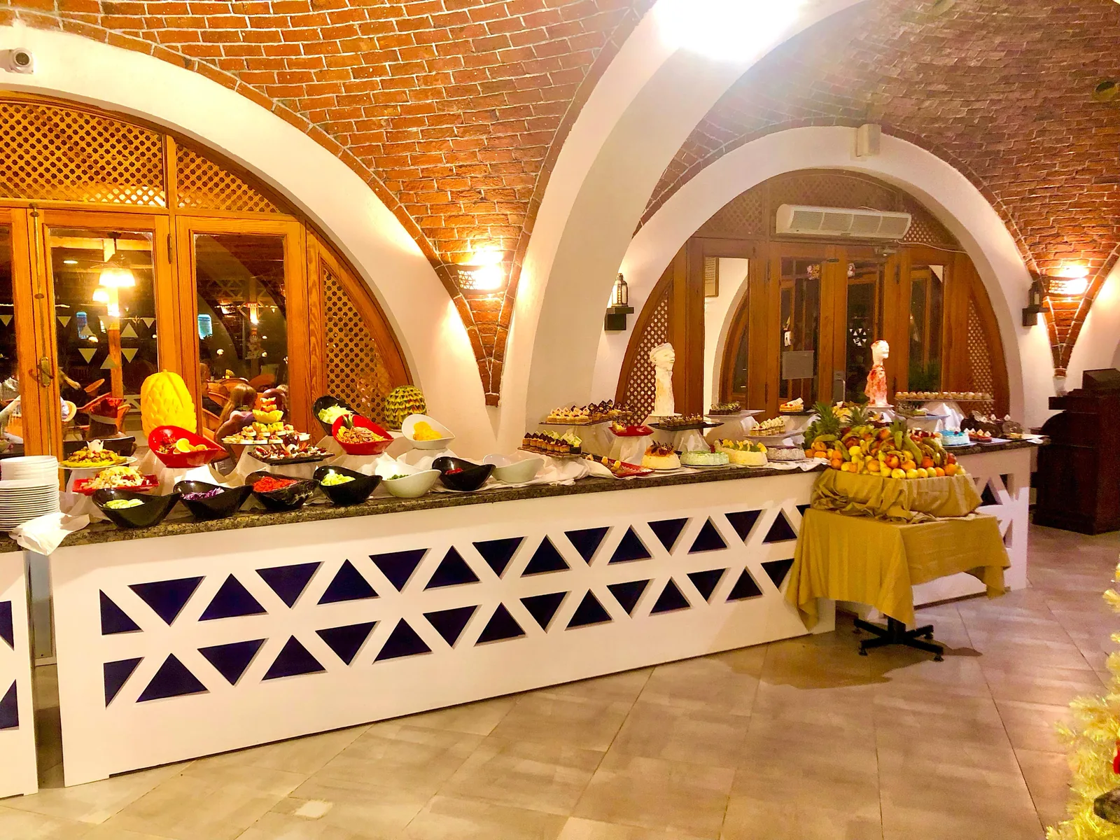 Colourful resort buffet